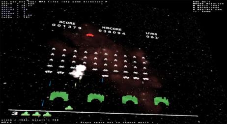 A picture of Space Invaders OpenGL